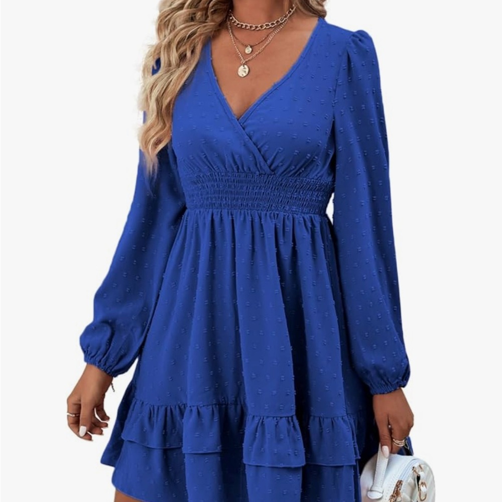 NWOT V Neck Wrap Swing Dress